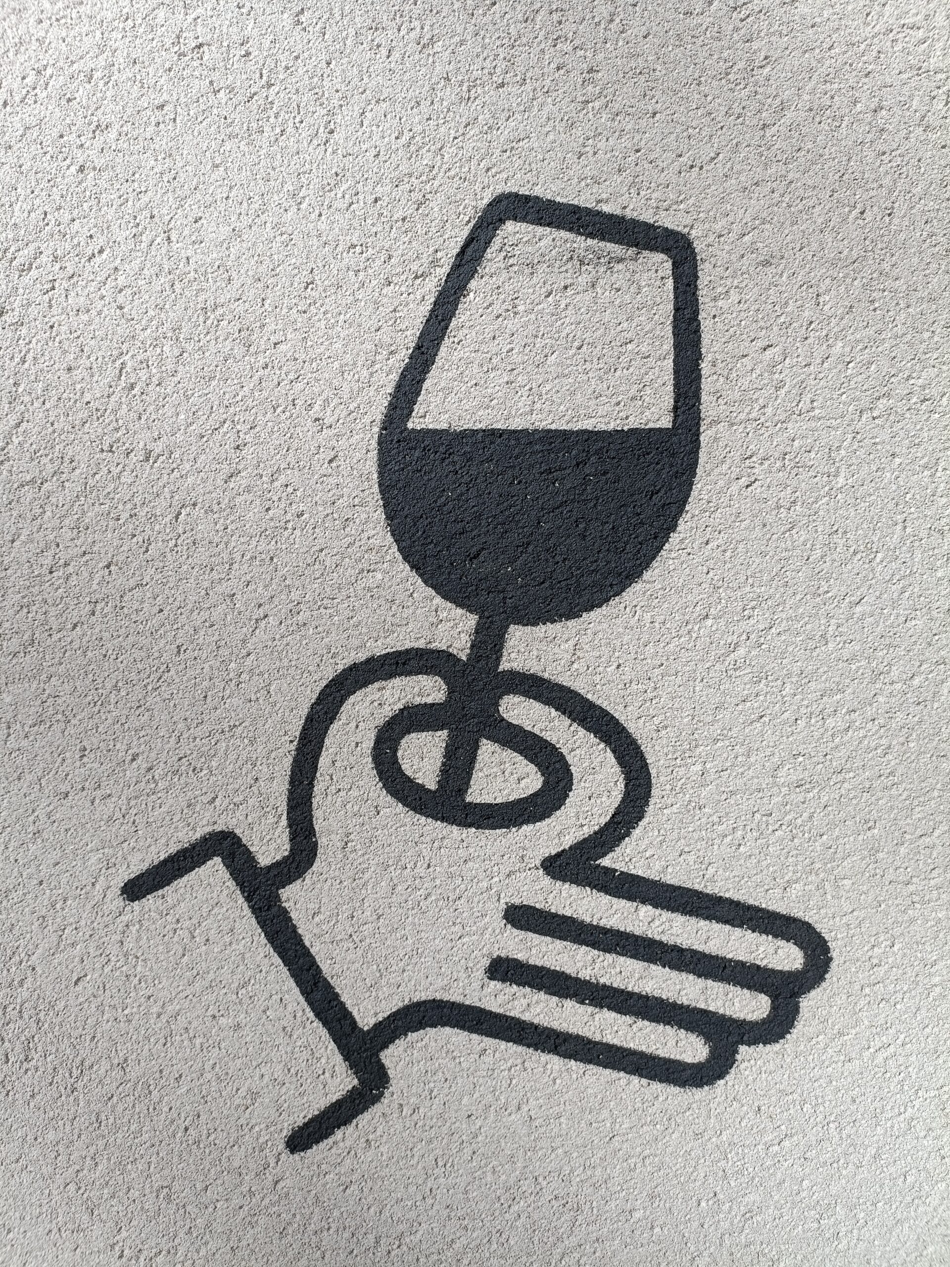 logo vin mur crépis enseigne