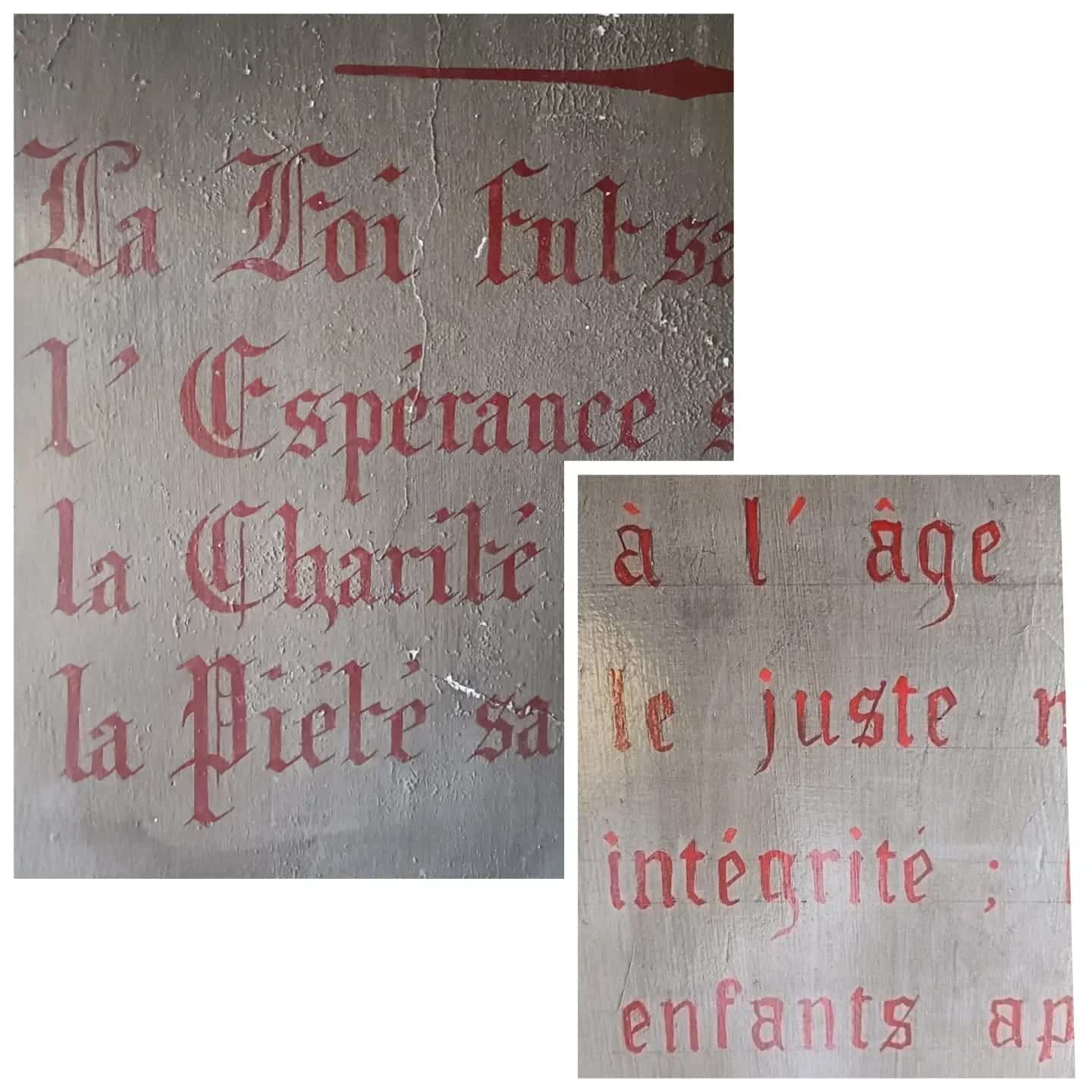 comparaison lettrage avant après